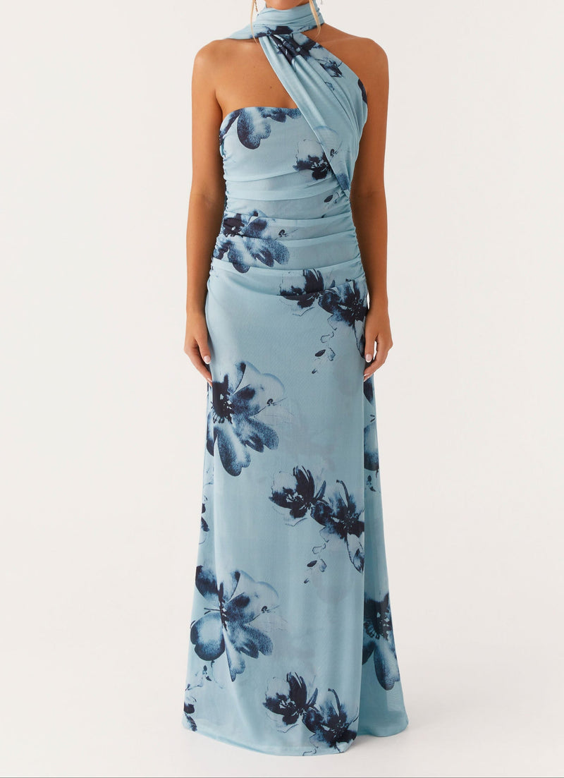 Carlotta Maxi Dress - Blue Black