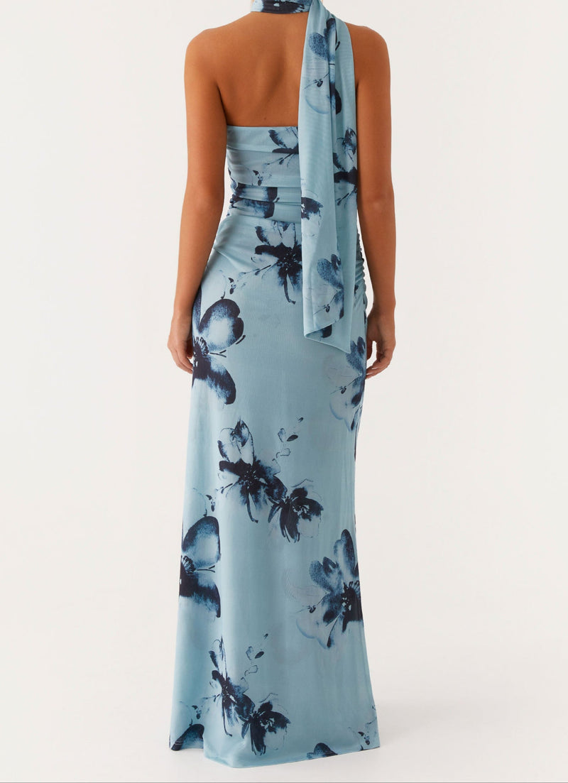 Carlotta Maxi Dress - Blue Black
