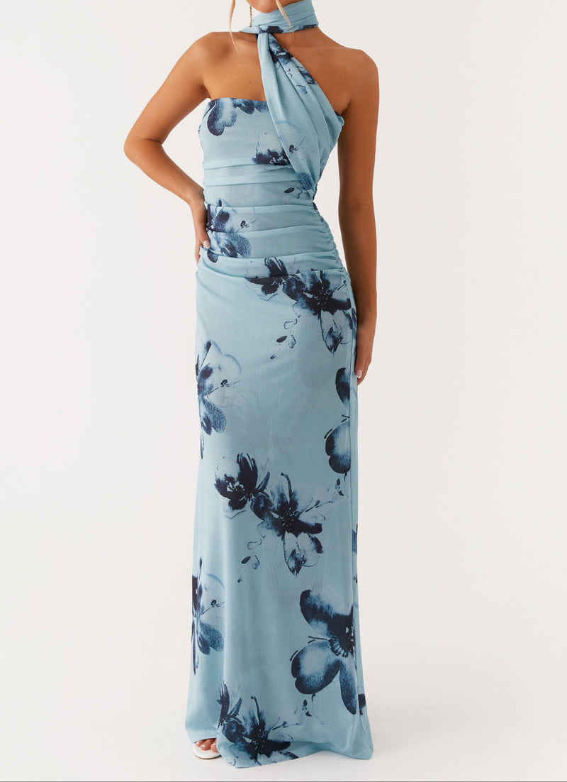 Carlotta Maxi Dress - Blue Black