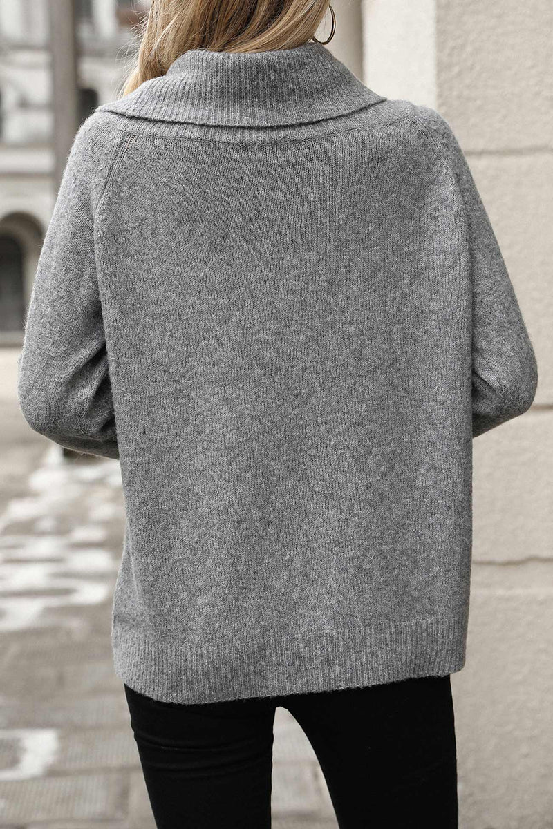 Stacked Collar Pullover Sweater