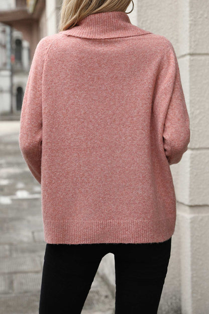 Stacked Collar Pullover Sweater