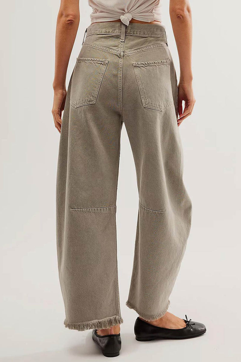 Straight-leg Denim Ninth Pants