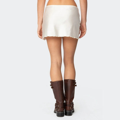 Satin Low Waist Skirt