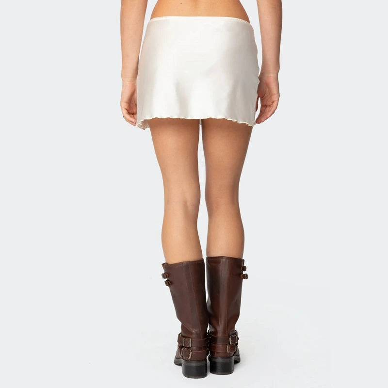 Satin Low Waist Skirt