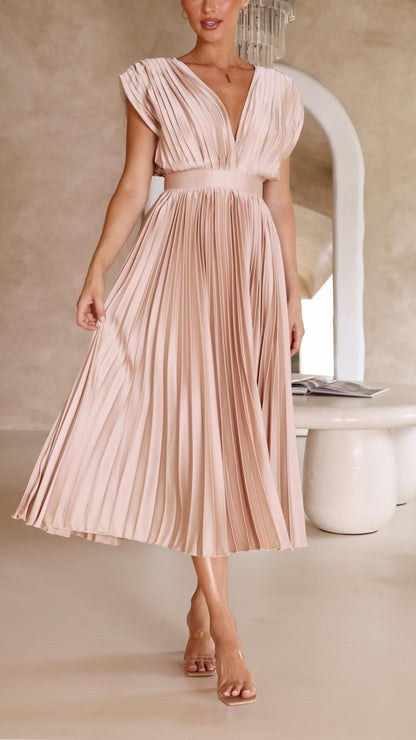 Emma | Deep V-neck Maxi Dress