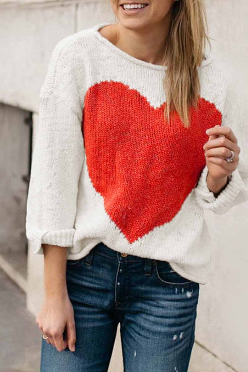Contrast Loose Sweater