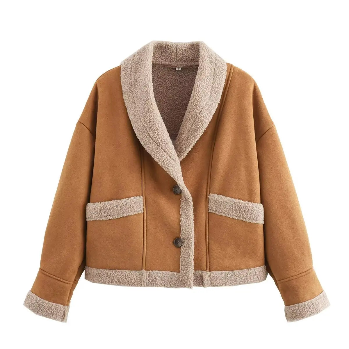 Autumn British Short Retro Lapel Single Pocket Coat