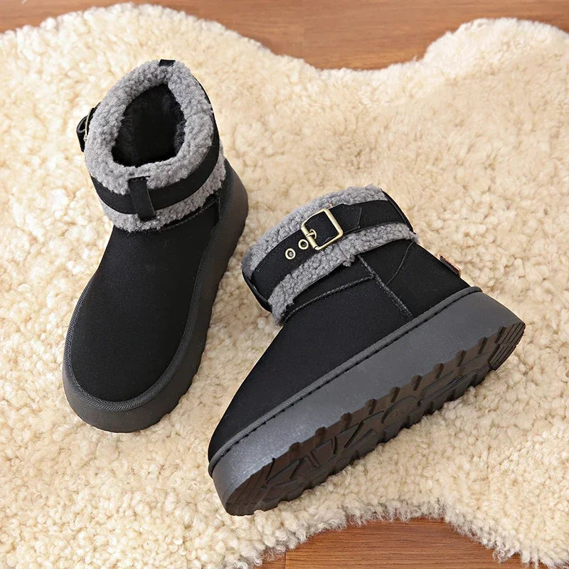 Thick Bottom Fleece-lined Stylish Warm Cozy Snow Boot