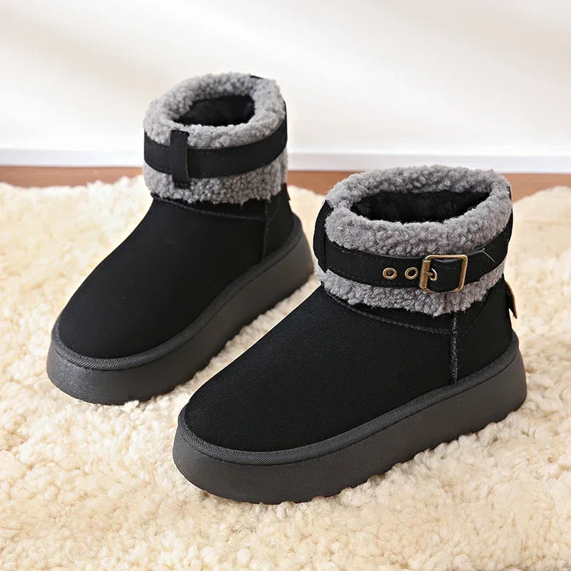 Thick Bottom Fleece-lined Stylish Warm Cozy Snow Boot