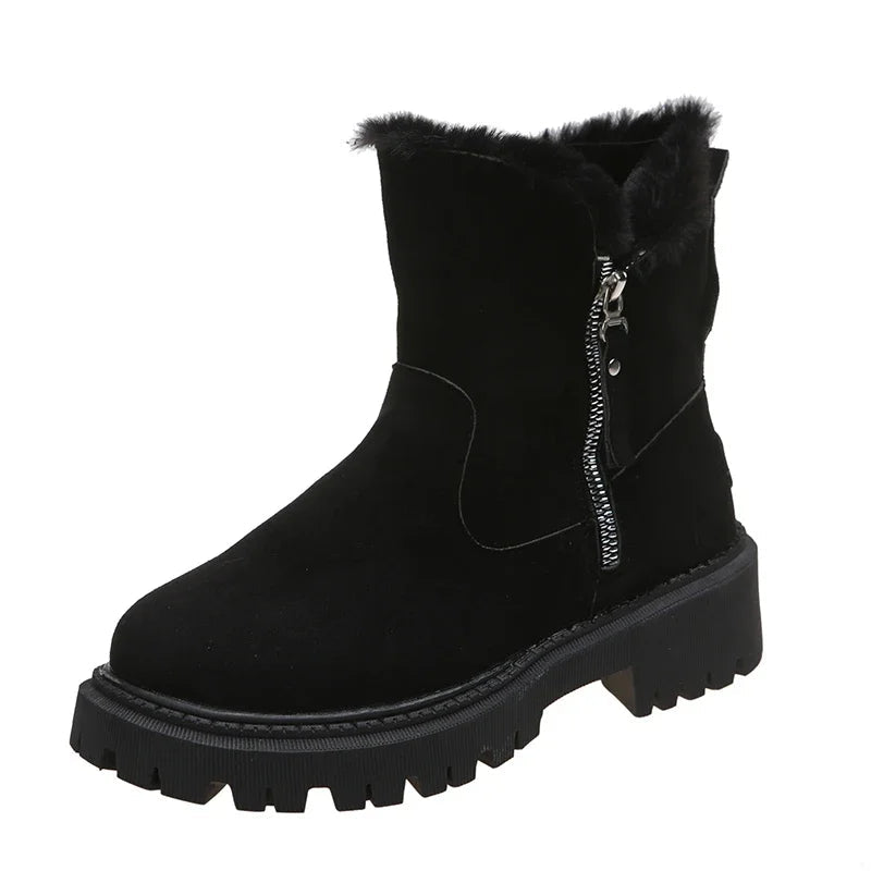 Thick Plush Non-slip Faux Suede Warm Cotton Stylish Snow Boot