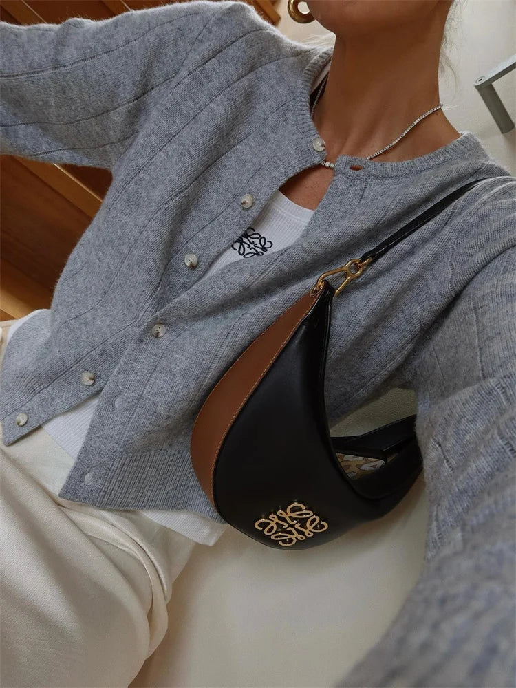 Knit Long Sleeve Loose High Waist Female Summer Cardigan