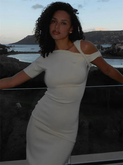 Off-shoulder Bandage Mini Dress
