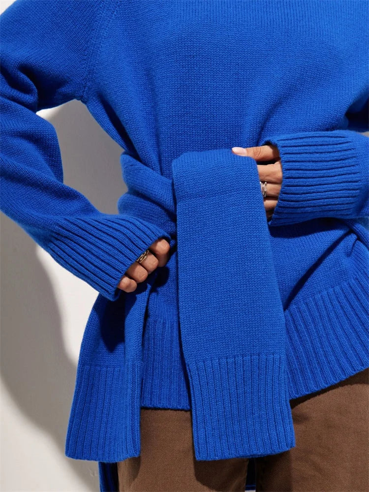 Loose Long Sleeve Turtleneck for Pullover High Street Slim Patchwork Sweater Top Oversized Sweater New