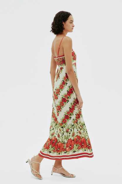 Tristane Spaghetti Maxi Dress in Red