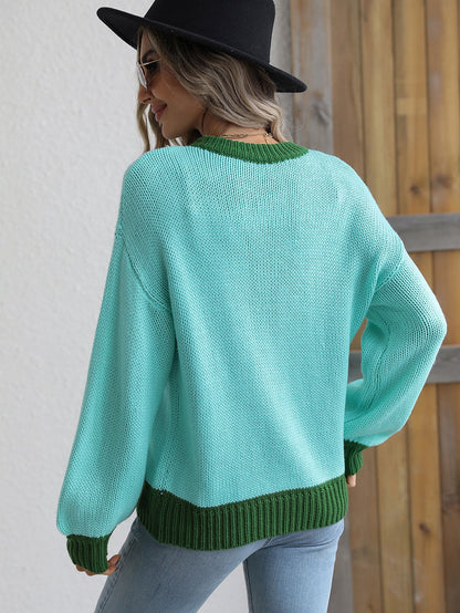 Kasmere Knit Sweater - Turquoise