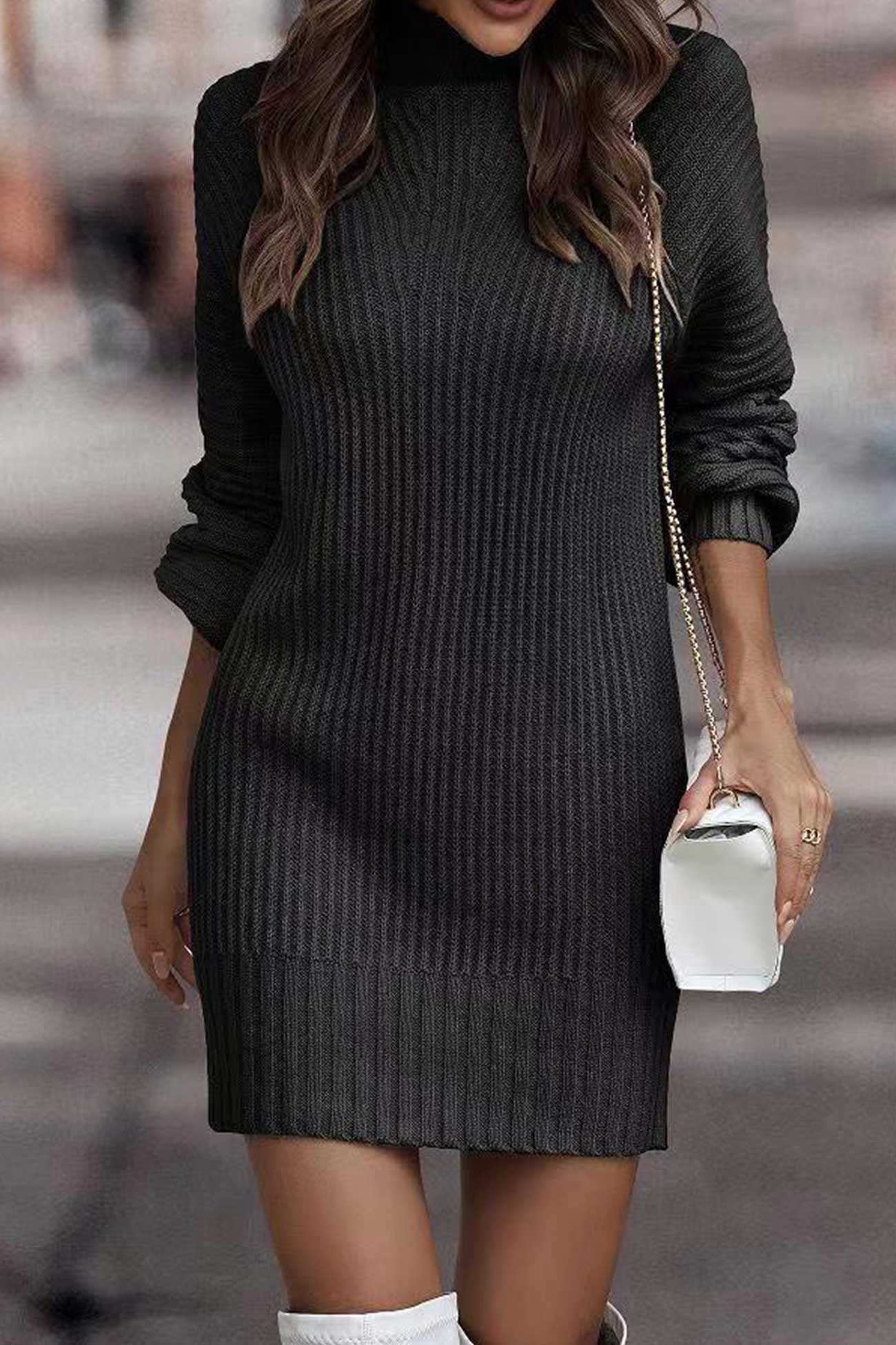 Turtleneck Sweater Dress