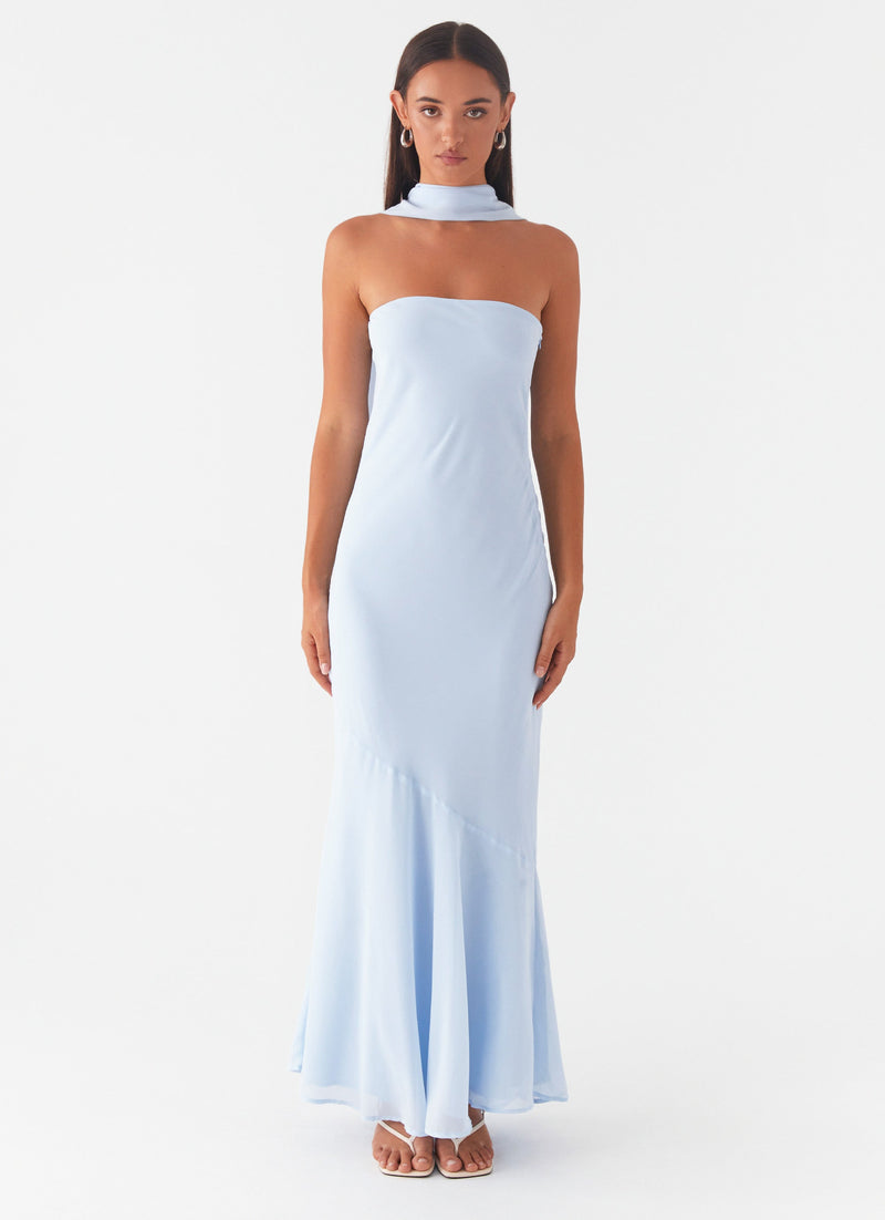 Po Under the Pagoda Maxi Dress - Blue