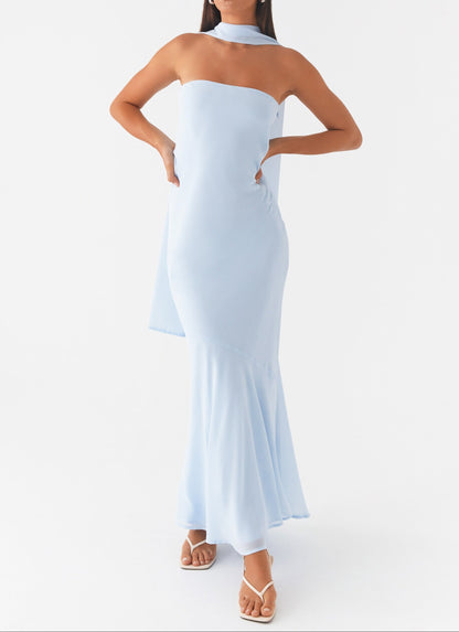 Po Under the Pagoda Maxi Dress - Blue