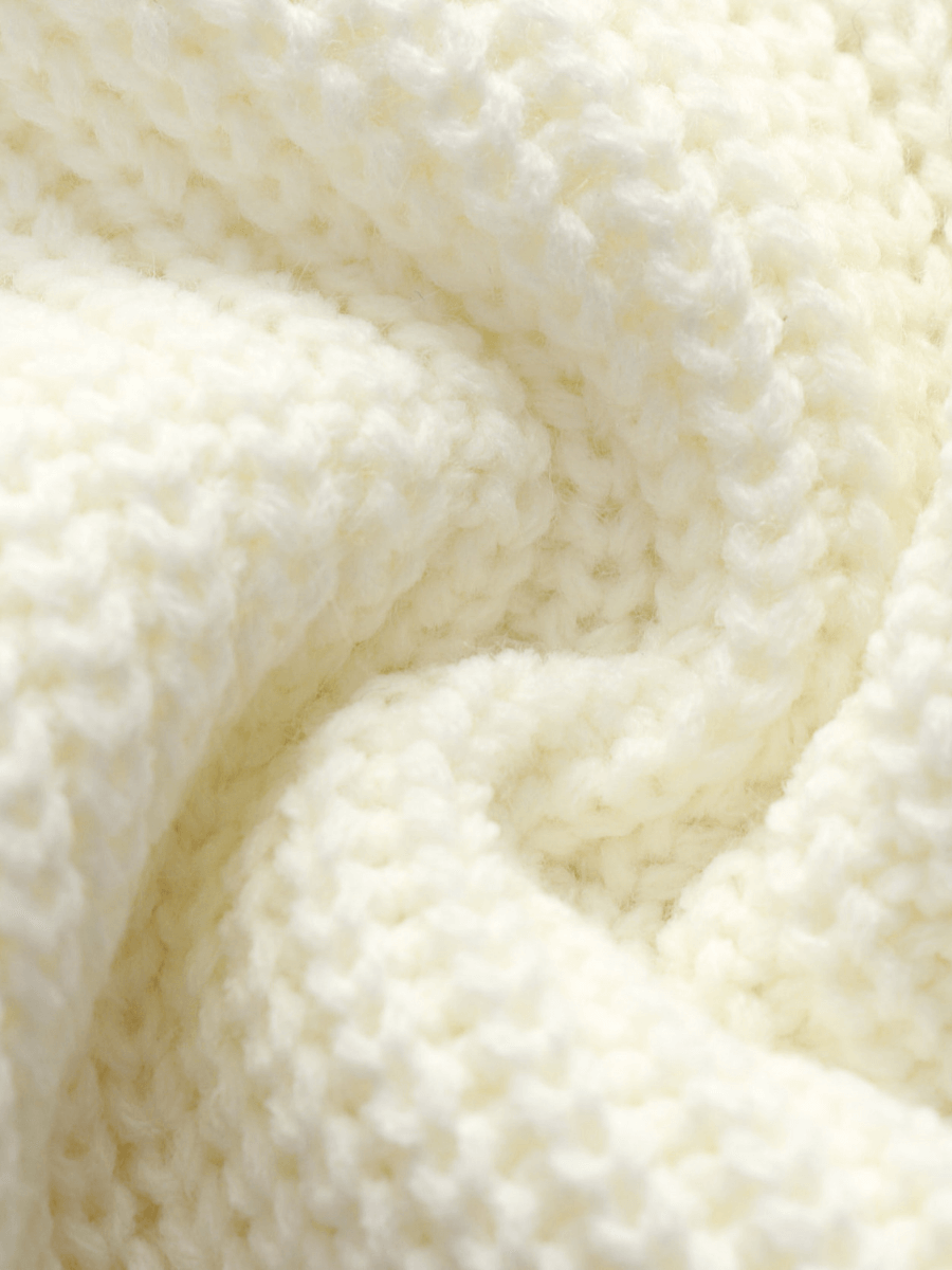 | Front and Back Wearable Knit Cardigan - Cream