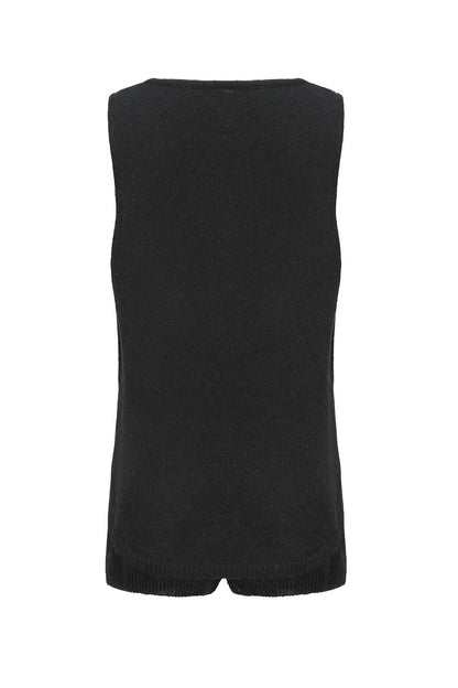 V Neck Knit Tank Top Shorts Suits