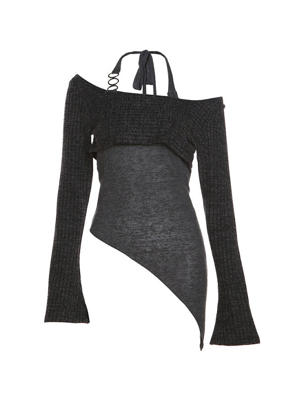 Classic Color Slim Halter Sweater