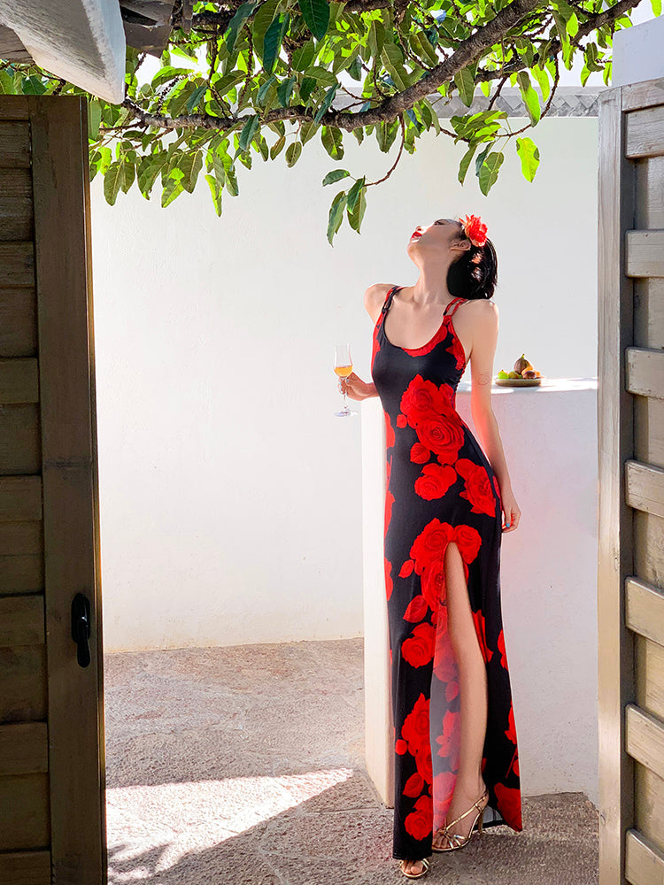 Vacation Cross-back Maxi Dress