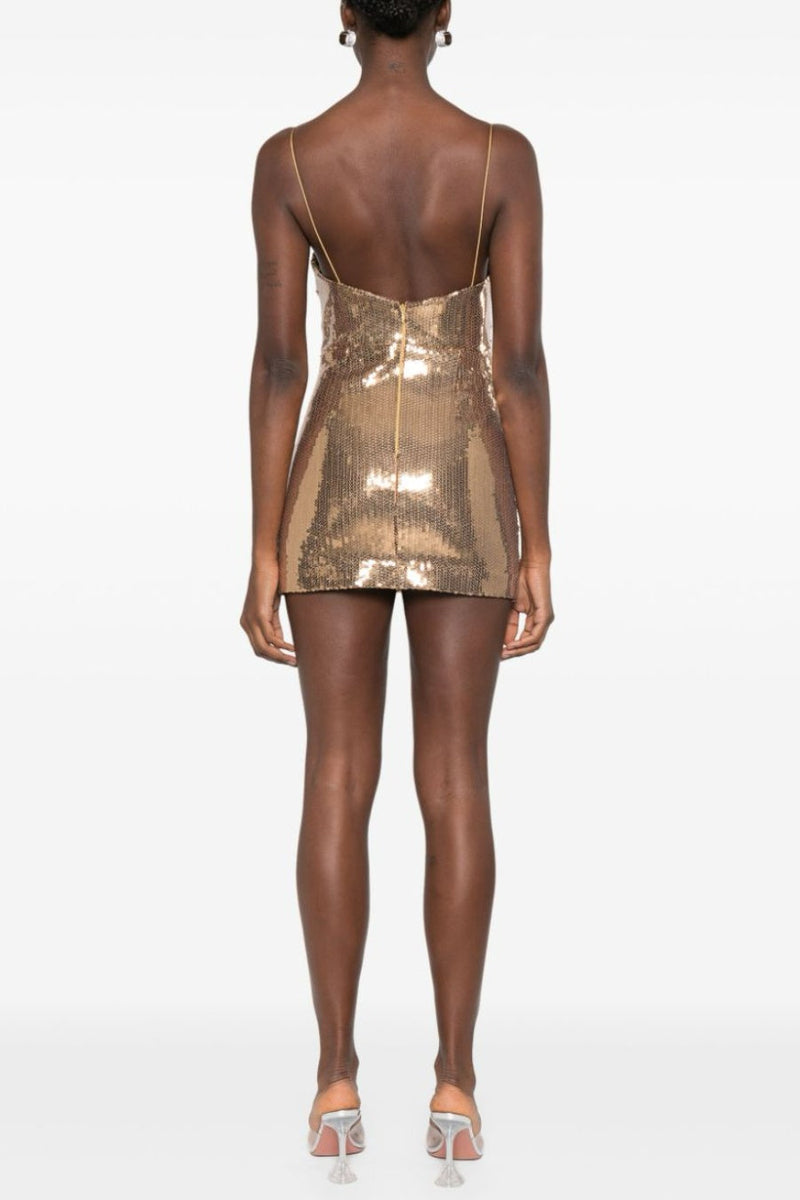 Vesper Draped Sequin Mini Dress