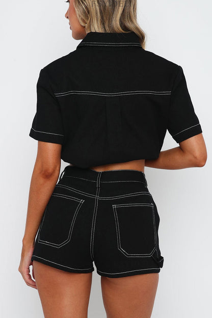 Cargo Shirt Shorts Set
