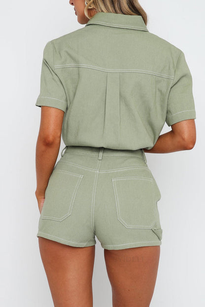 Cargo Shirt Shorts Set