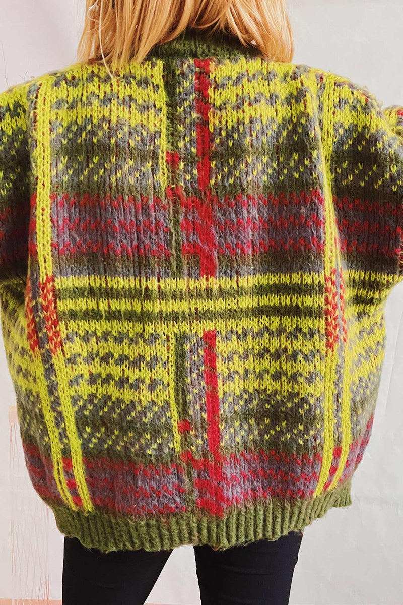 Contrast Striped Cardigan