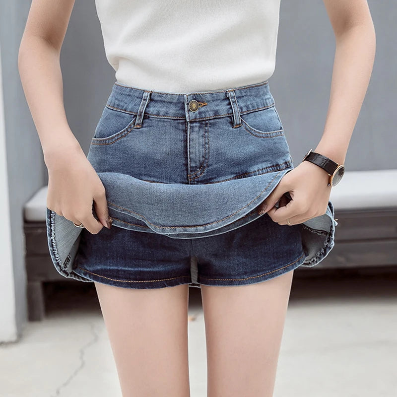 Denim Summer Colour Ball Gown Mini Skirt
