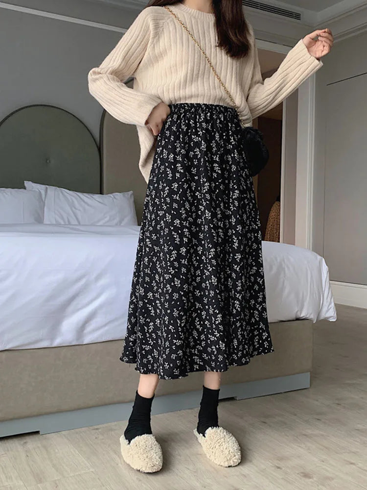 Dressbetty - Pleated Korean Midi Skirt