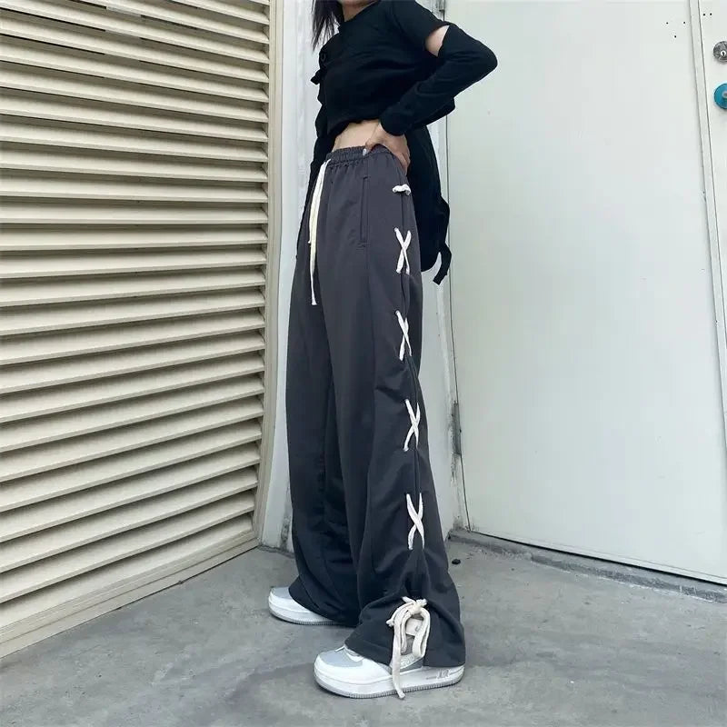 Y2k All-match Style Style Office Lady High Waist Sweatpants