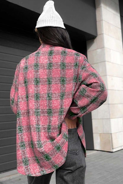 Plaid Oversized Blouse