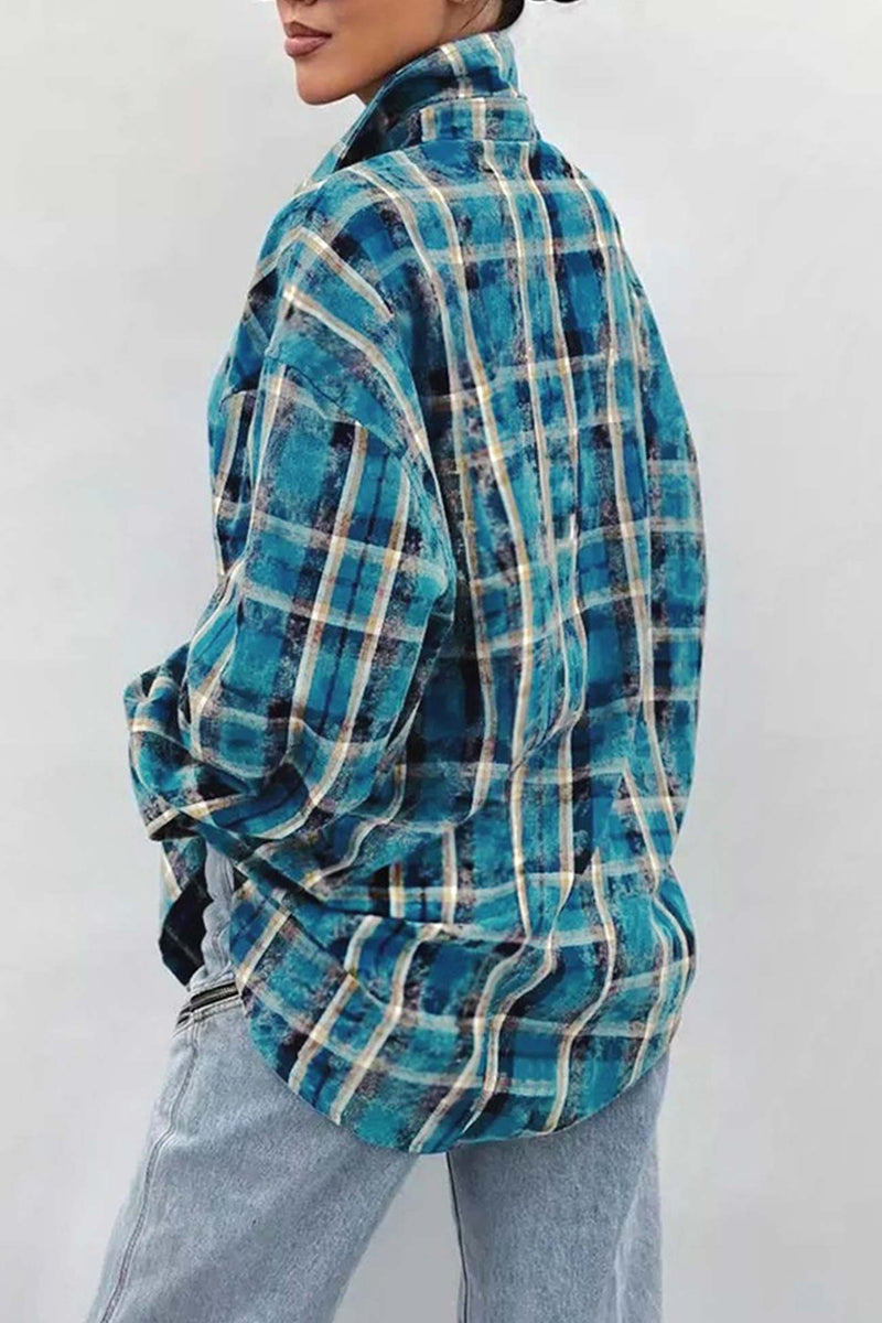 Plaid Oversized Blouse