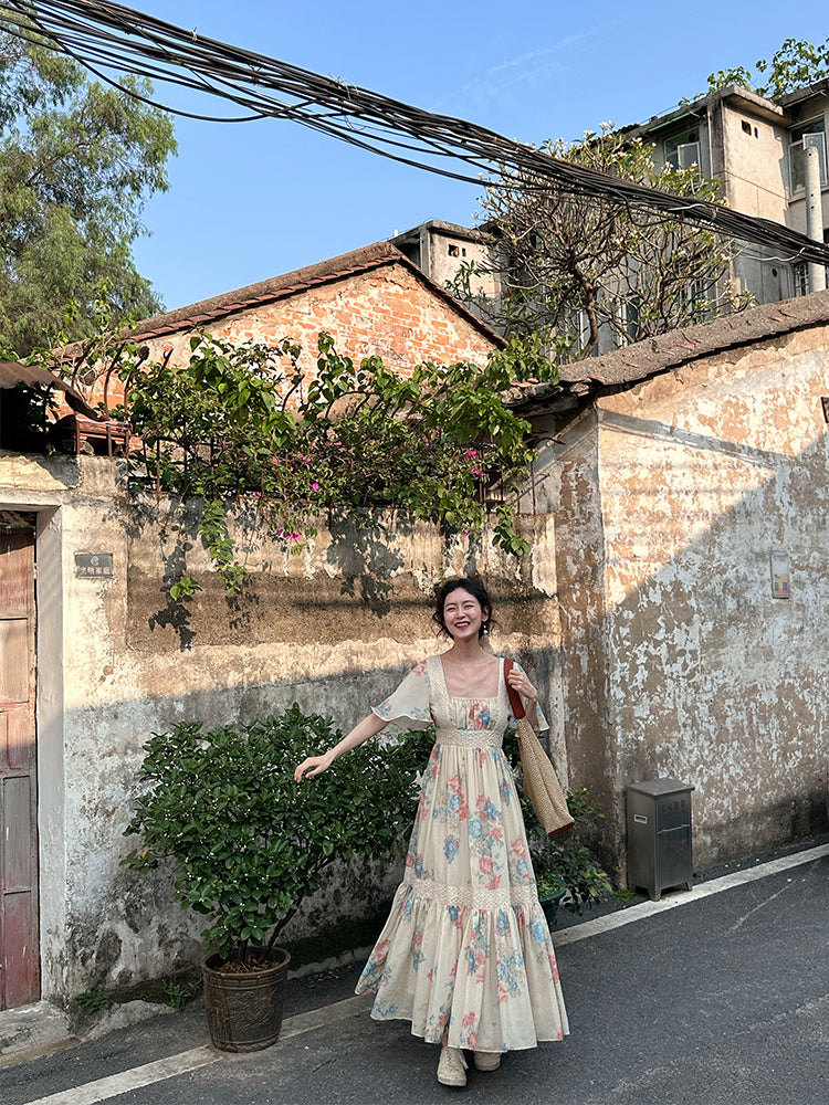 Short-sleeve Maxi Dress