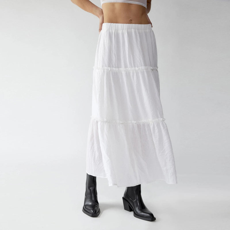 Tiered Frill Trim Skirt