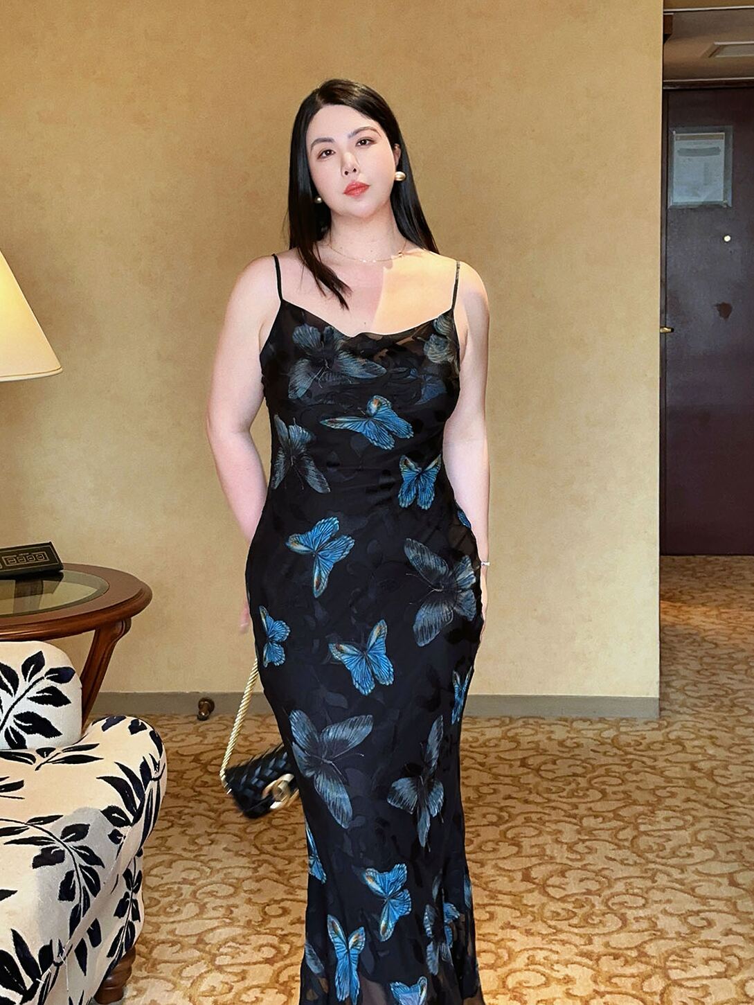 Butterfly Slip Dress No Cardigan