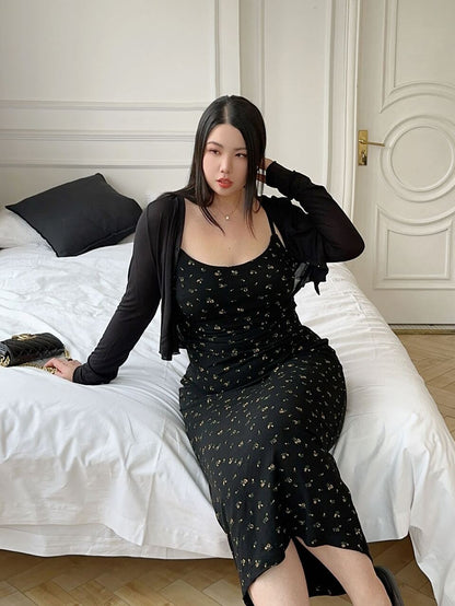 Slip Dress Plus-size No Cardigan