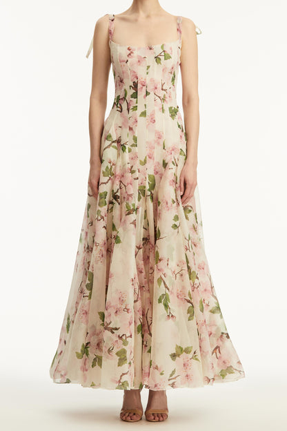 Ruched Sweetheart Neck Maxi Dress