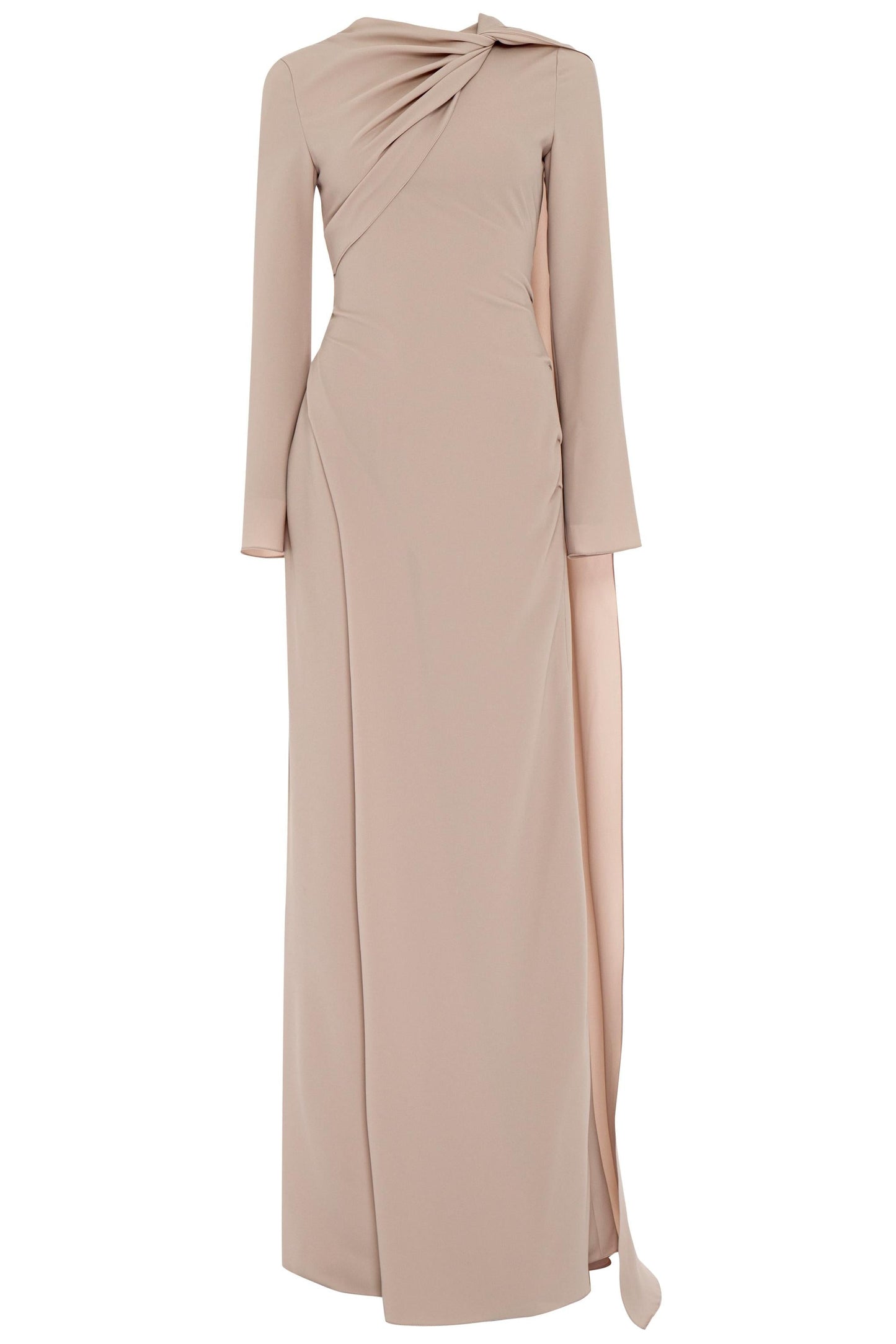 Long Sleeve Cape Maxi Dress