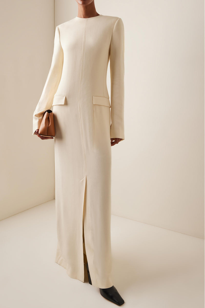Long Sleeve Split Maxi Dress