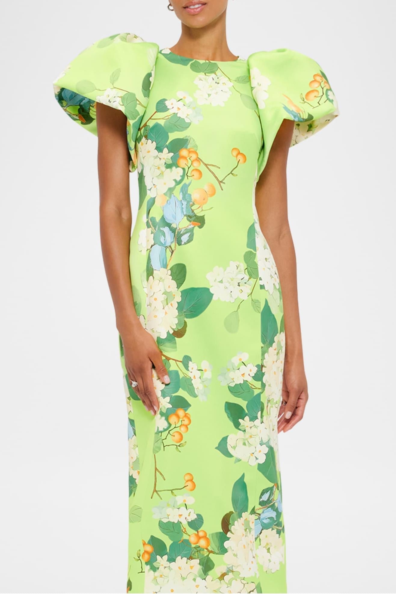 Puff Sleeve Maxi Dress