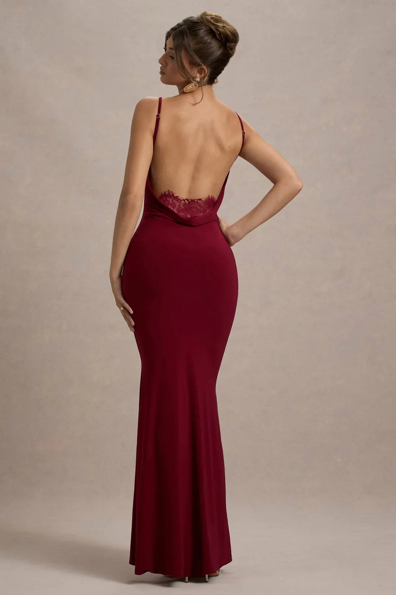 Veloria™ Luxe Lace-back Maxi Dress — Command Every Room With Irresistible Confidence and Timeless Elegance