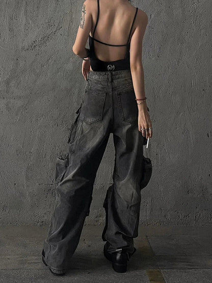Multi-pocket High-street Cargo Pants Y2k Pants