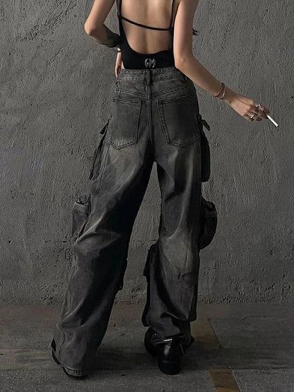 Multi-pocket High-street Cargo Pants Y2k Pants