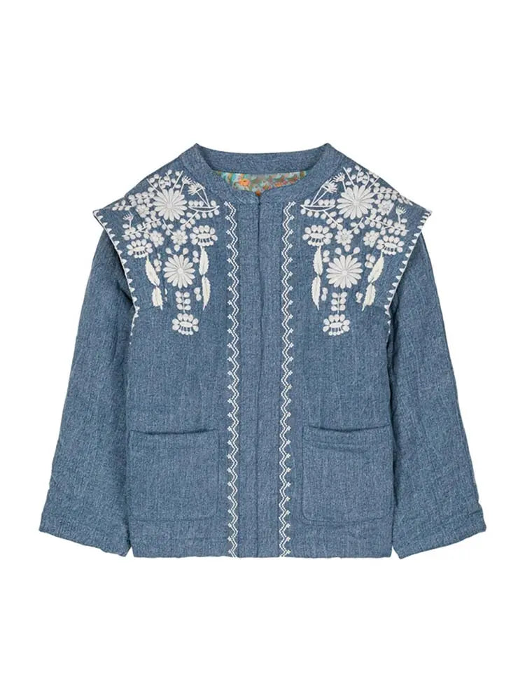 Warm Blue Long New High Coat