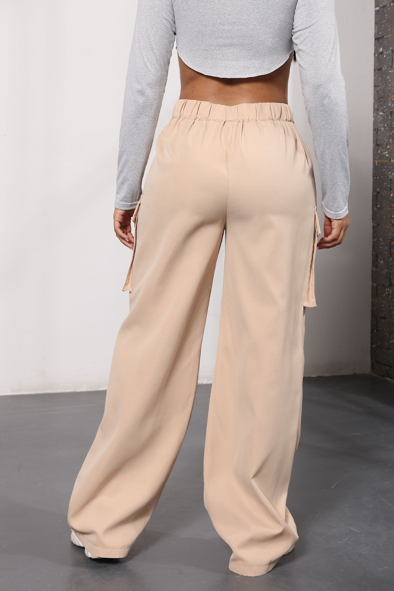 Wide Leg Cargo Pants With Pockets