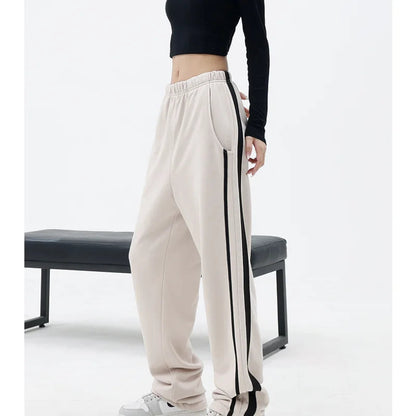 High Waist Wide Leg Black Baggy Sweatpants
