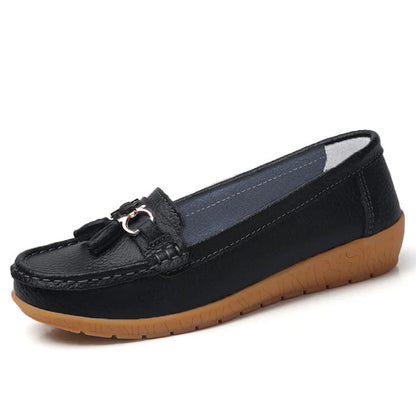 Genuine Leather Tenis Nurse Slip on Retro Moccasins Flats Loafers